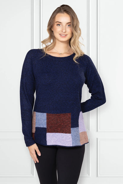 BLOCK PATTERN SWEATER V4911