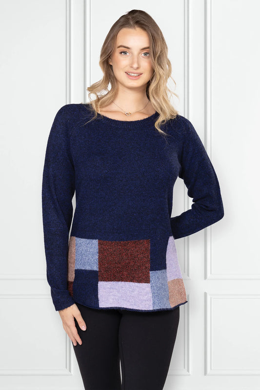 BLOCK PATTERN SWEATER V4911