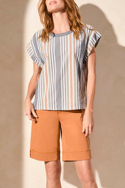 Drop Shoulder Blouse 2170O - Jet Blue