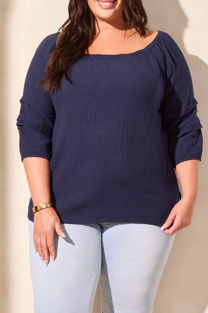 On/Off Shoulder Blouse 5728O-Nautical