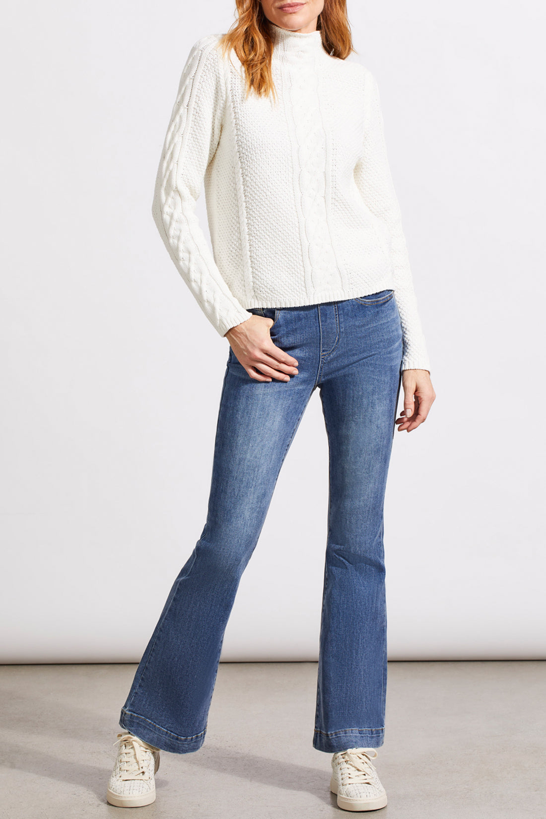 Funnel Neck Sweater 5553O Eggshell