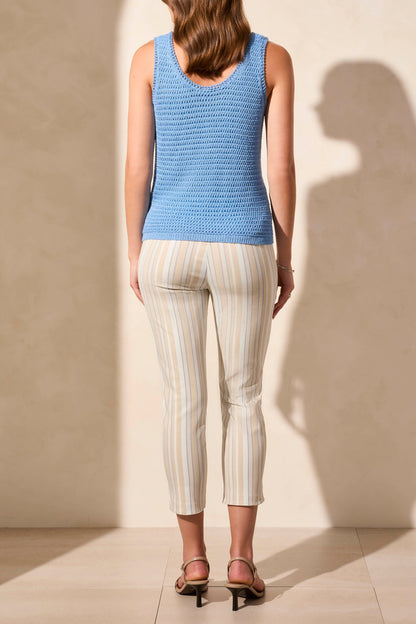 Crochet Tank Top-1741O-Deep Sea