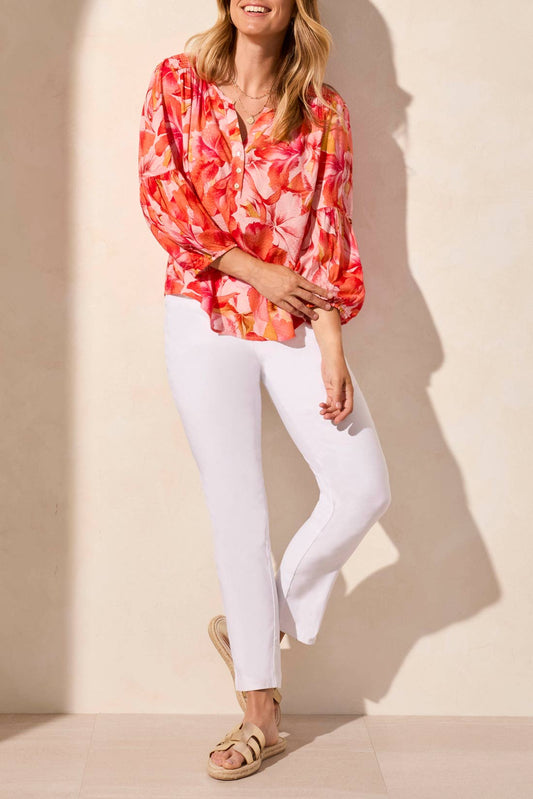 3/4 Sleeve Blouse 2042O-Coralsky