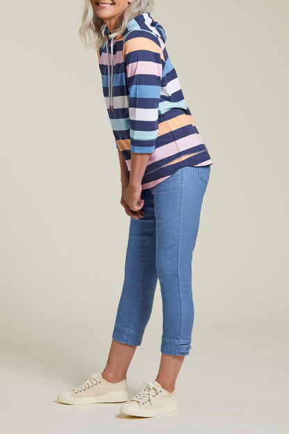 Pull on Capri w/ Side Tab at Hem - 1311O