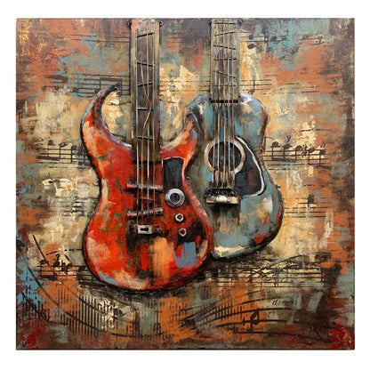 Metal Guitars -3D Painting on Metal -  SPT41630 - 23" X 23"