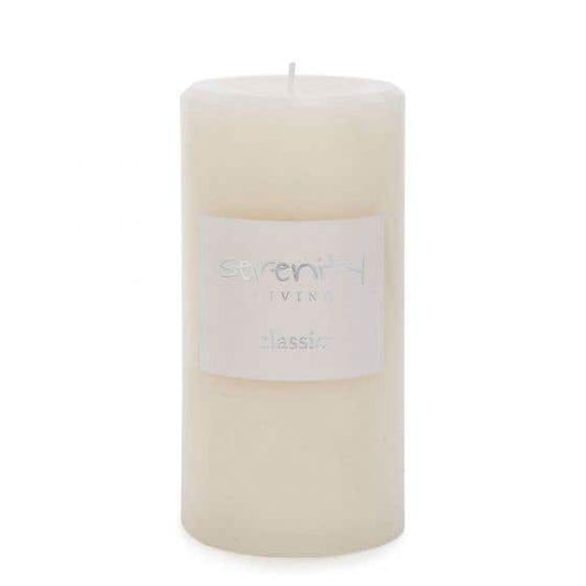 Real Wax Ivory Candle 6"