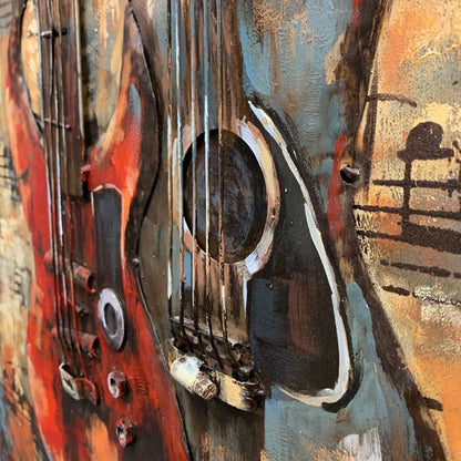 Metal Guitars -3D Painting on Metal -  SPT41630 - 23" X 23"