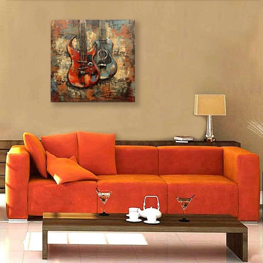 Metal Guitars -3D Painting on Metal -  SPT41630 - 23" X 23"