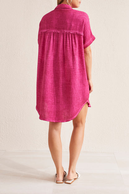 DOLMAN S/S SHIRT DRESS-DAIQUIRI 1656O-1566