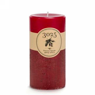 Met. Red Ridged Candle - Apple Spice