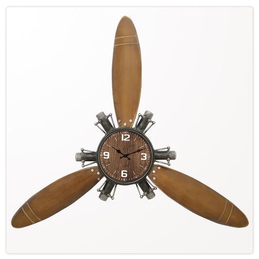 Airplane Propeller Metal/Wood Clock - FBL91218 -48"x42"