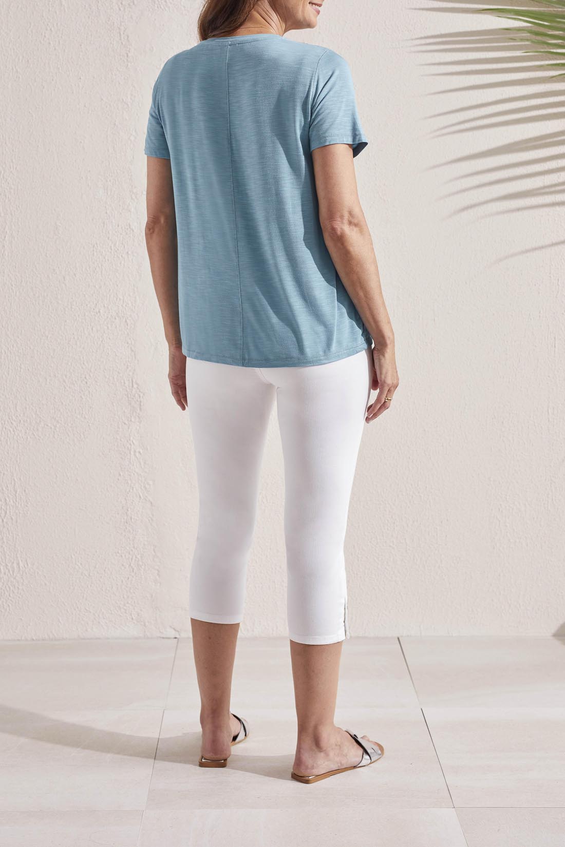 S/S V NECK TOP-BLUEHAZE 1730O-5243