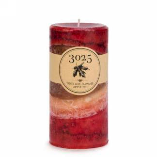 Burgundy Candle - Apple Pie 6"