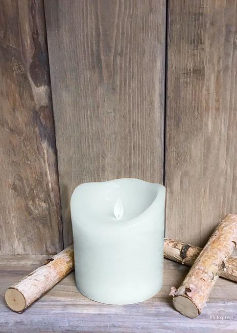LED Rustic White 4x4 Candle  1573W